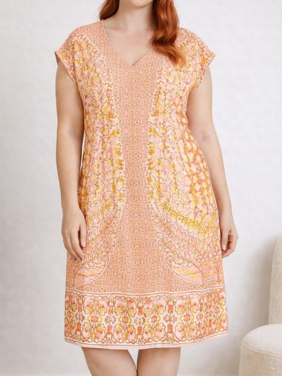 Isaac Mizrahi Dresses & Skirts - IzaacMizarahi Pink and orange print dress.